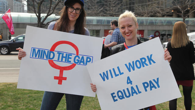 Women Rally On 'Equal Pay Day' to Demand Equal Pay For Women 