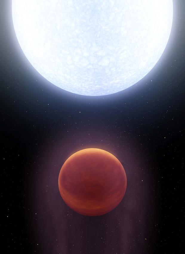 CU Vega Planet (artist's depiction of planet KELT-9b, credit NASA and JPL-Caltech) 