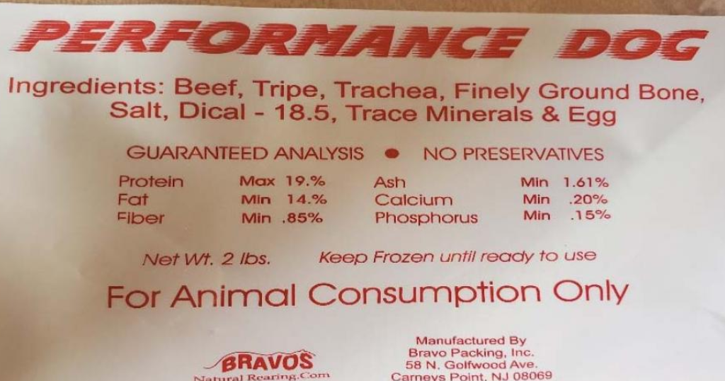 Bravo Packing Recalling Ground Beef And Performance Dog Foods Over