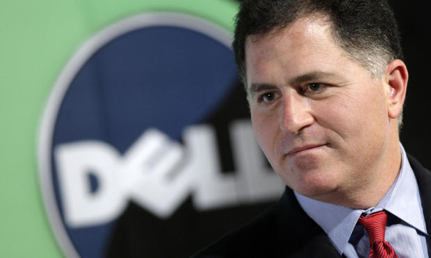 Michael Dell, chairman of Dell Inc., speaks at a news confer 