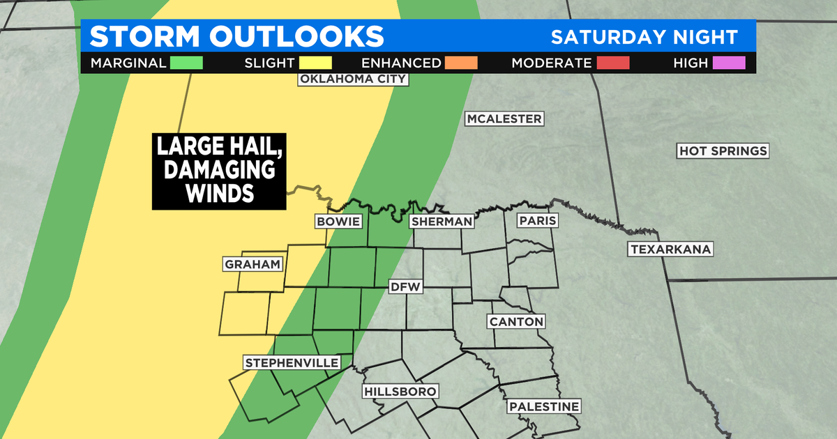 Large Hail, Damaging Winds Possible In Parts Of North Texas This ...