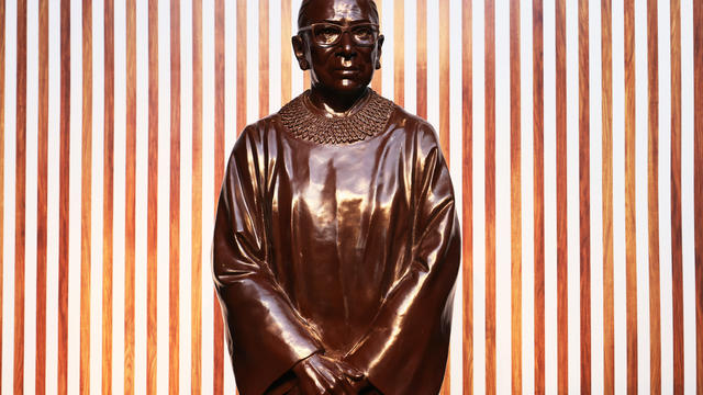 Statue Of Former Supreme Court Justice Ruth Bader Ginsburg Unveiled In Brooklyn 