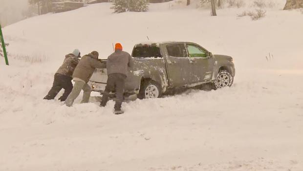 Driver Gets Stuck In Colorado Snowstorm 