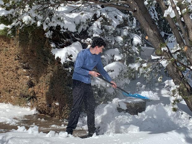 Zachary, 16, digging out in Arapahoe County 