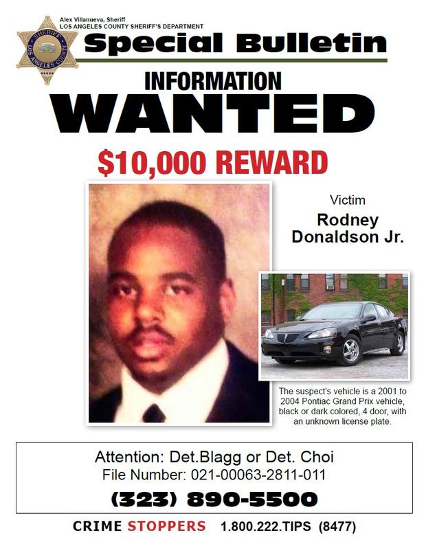rodney donaldson jr. reward poster 