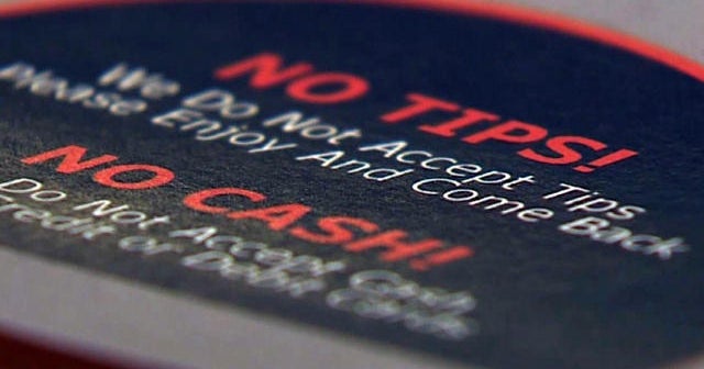 No tips allowed at Calif. restaurant - CBS News