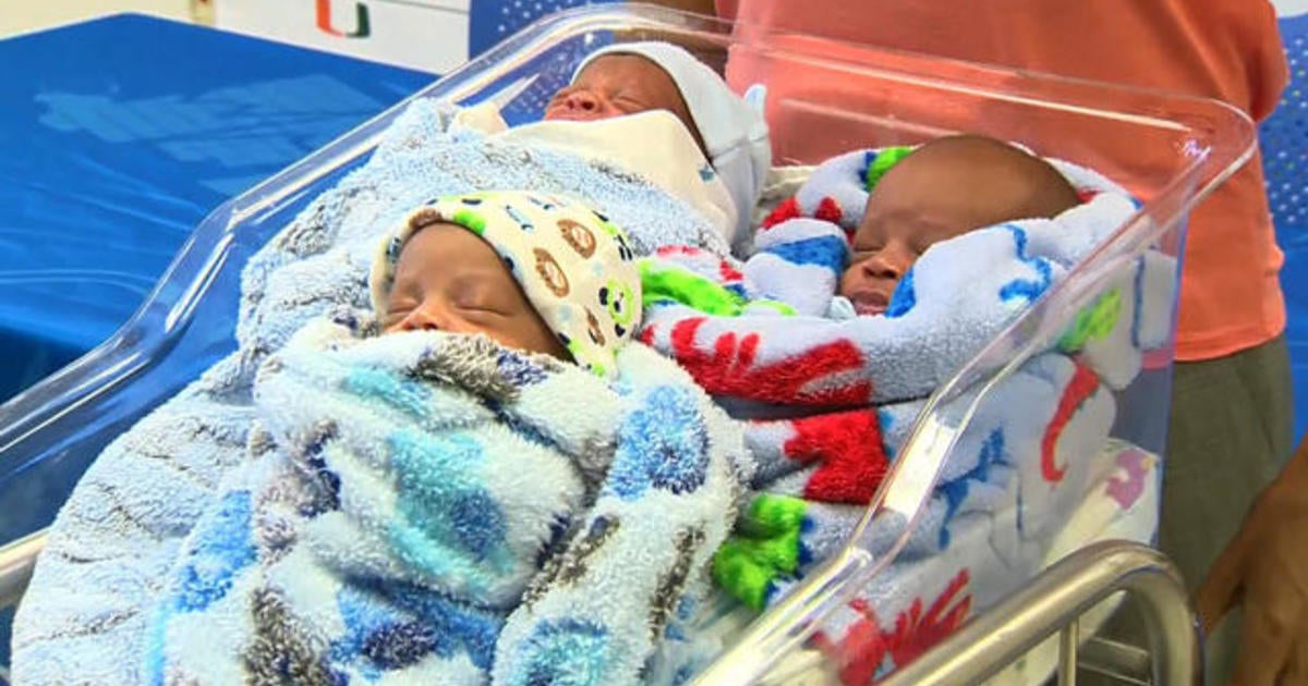 47-year-old woman gives birth to triplets - CBS News