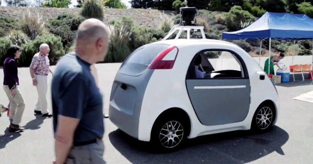 Take Google's self-driving car for a first drive - CBS News