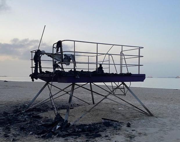 Pride Lifeguard Station Burned Down In Long Beach, Investigation Underway 