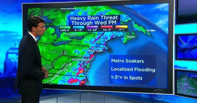 Severe thunderstorms threaten East Coast - CBS News