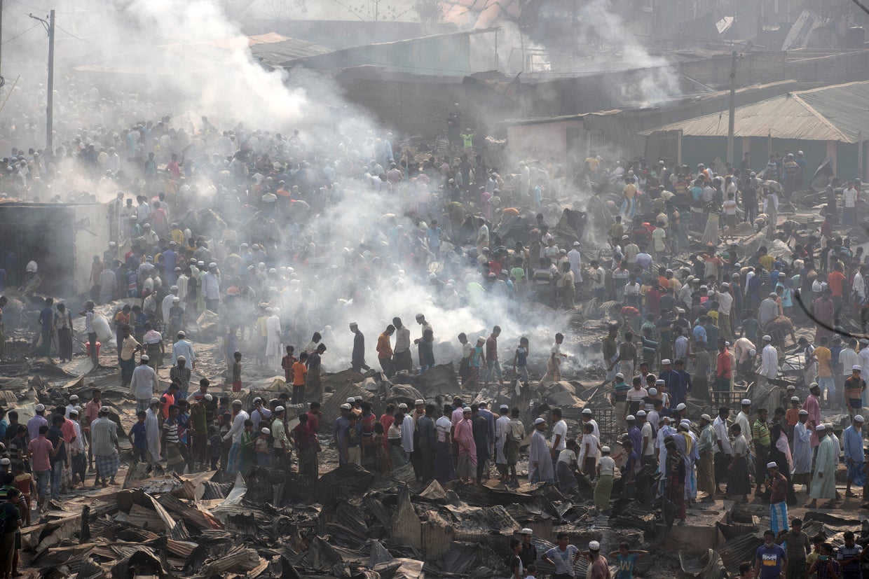 Fire Devastates Rohingya Refugee Camp in Bangladesh 
