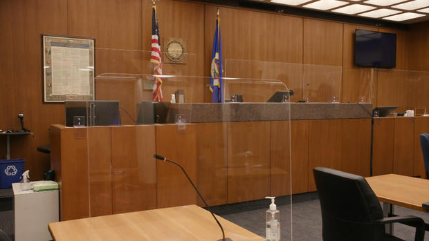 Derek Chauvin trial courtroom 