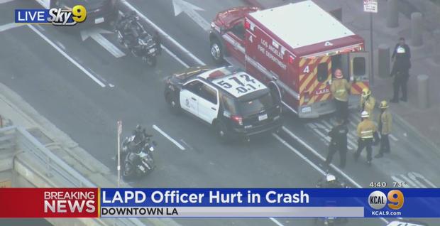 LAPD Officer Hurt Crash 