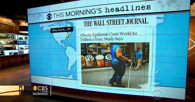 Headlines at 8:30: Obesity epidemic costs the world $2 trillion a year ...