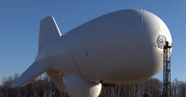 U.S. Army uses giant blimp to test air defense - CBS News