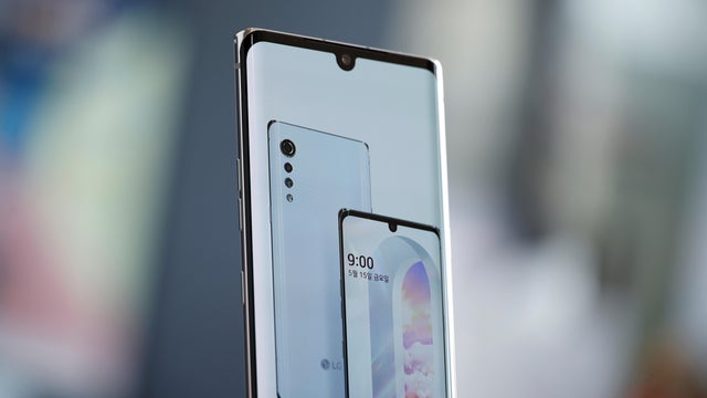 LG Electronics' Velvet smartphone is displayed at a store in Seoul 