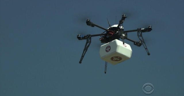 Drones mark first with medical delivery - CBS News