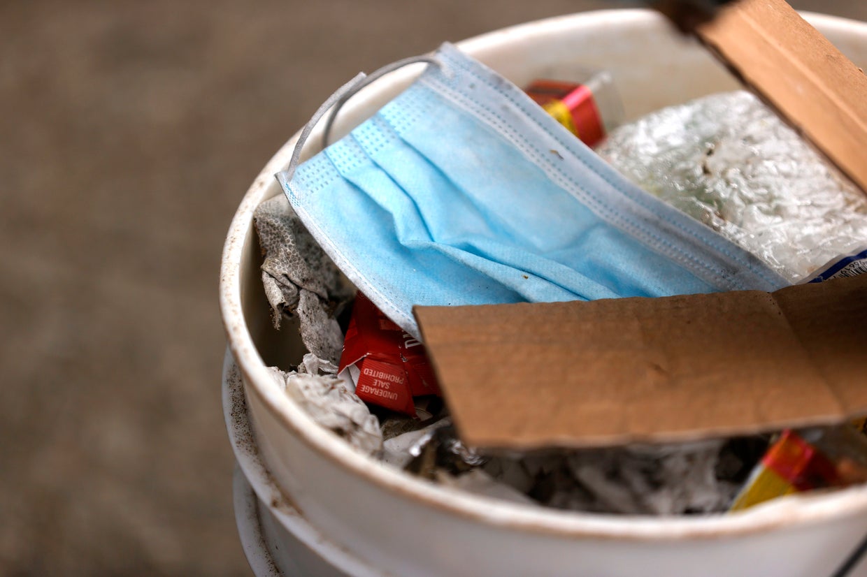 Discarded Masks Litter Beaches Worldwide, Threaten Sea Life - CBS ...