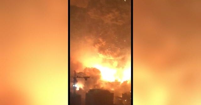 New video emerges of explosions in China - CBS News