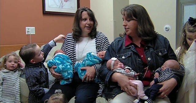 Twin sisters defy the odds with multiple sets of twins CBS News