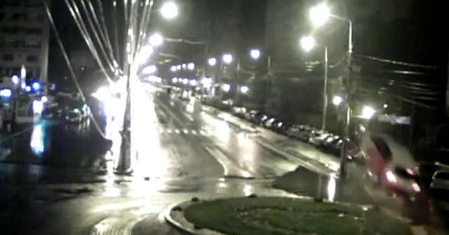 Driver survives airborne crash after falling asleep at the wheel - CBS News