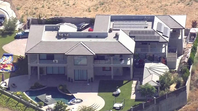 Aerial pictures of Chris Brown's home