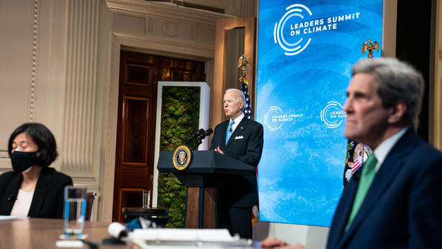 President Biden And Vice President Harris Participate In Virtual Leaders Summit On Climate 