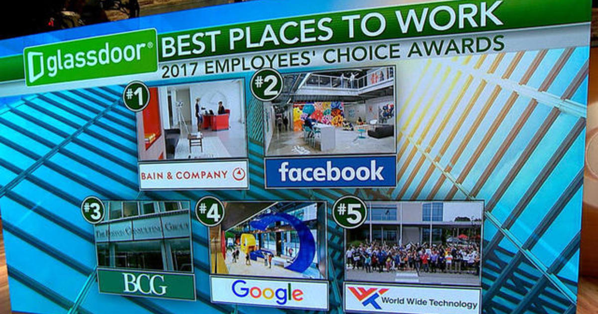 Glassdoor reveals list of best employers for 2017 CBS News