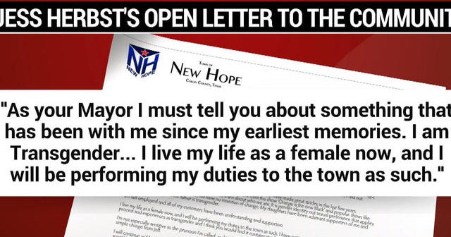 Mayor of Texas town comes out as transgender - CBS News