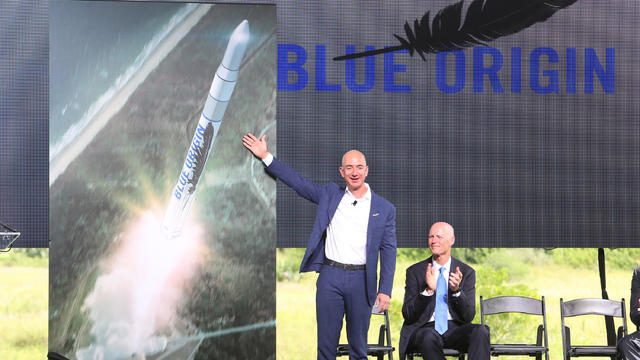 Jeff Bezos reveals Blue Origin rocket 