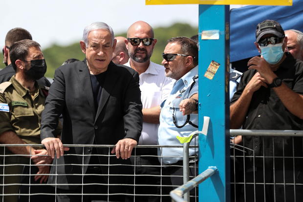 Israeli Prime Minister Benjamin Netanyahu visits Mount Meron 