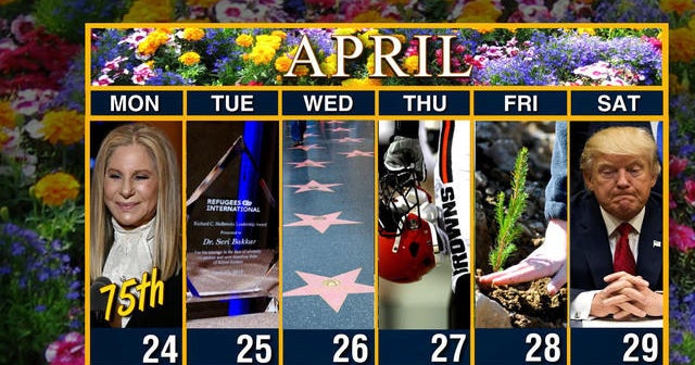 Calendar: Week of April 24