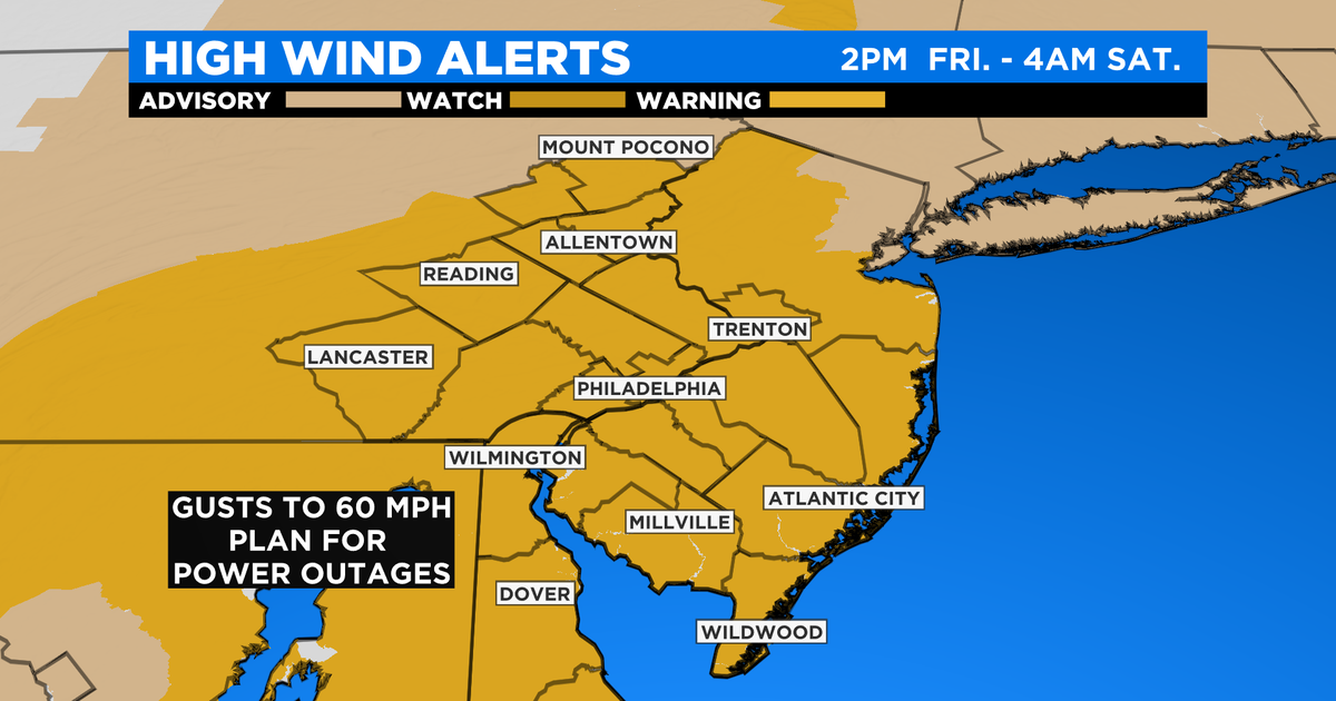 Philadelphia Weather: Dangerous Wind Gusts Up To 60 MPH Friday May Lead ...