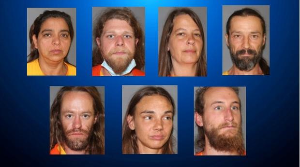 cult arrests Christopher Royer, Sarah Rudolph, Jason Castillo, John Robertson, Obduia Franco, Ryan Kramer and Karin Raymond 