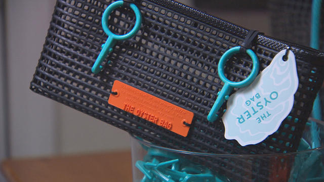 It Happens Here: Former Kingston Oyster Farmer Pivots To Fashion With 'The Oyster  Bag' - CBS Boston