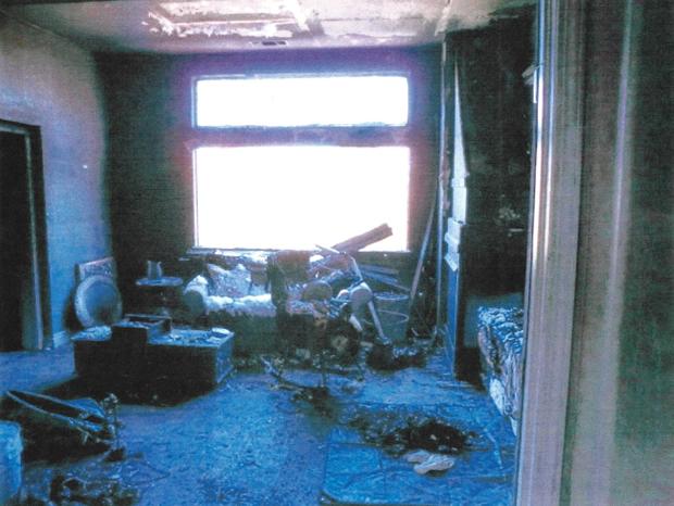 Pettit burned bedroom 