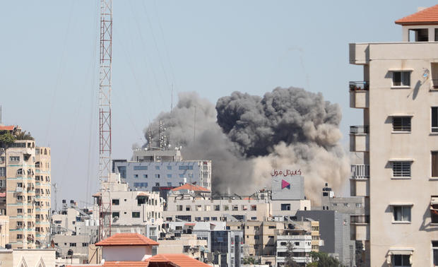 Israeli forces destroy building in Gaza City where Al-Jazeera, Associated Press had their offices 