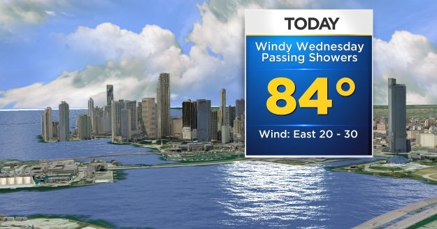 Miami Weather: Windy Wednesday, Passing Showers Possible - CBS Miami