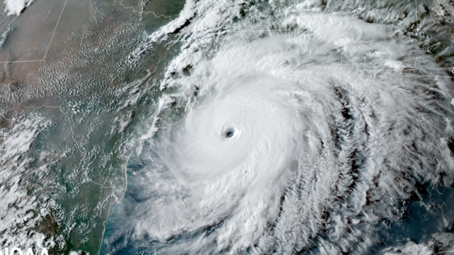 NOAA satellite image of Hurricane Laura 