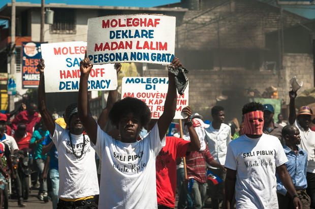 Protest against President Moise in Haiti 