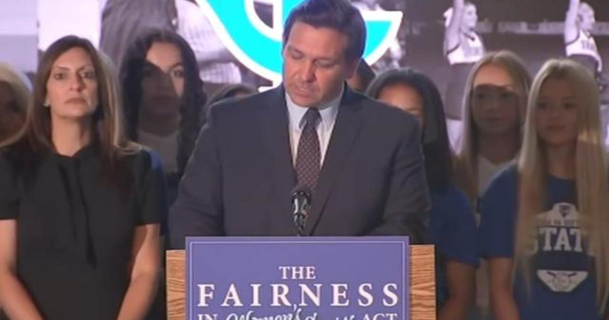 Florida Governor Ron Desantis Signs Transgender Athlete Bill Into Law Cbs News 8259