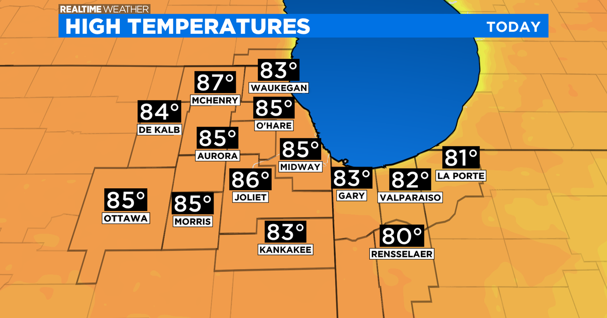 Chicago Weather: Temperatures In The Mid 80s Thursday - CBS Chicago