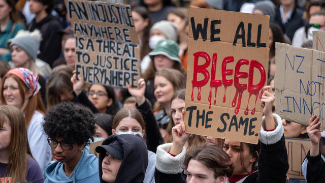 New Zealanders Rally In Solidarity With Black Lives Matter Movement 