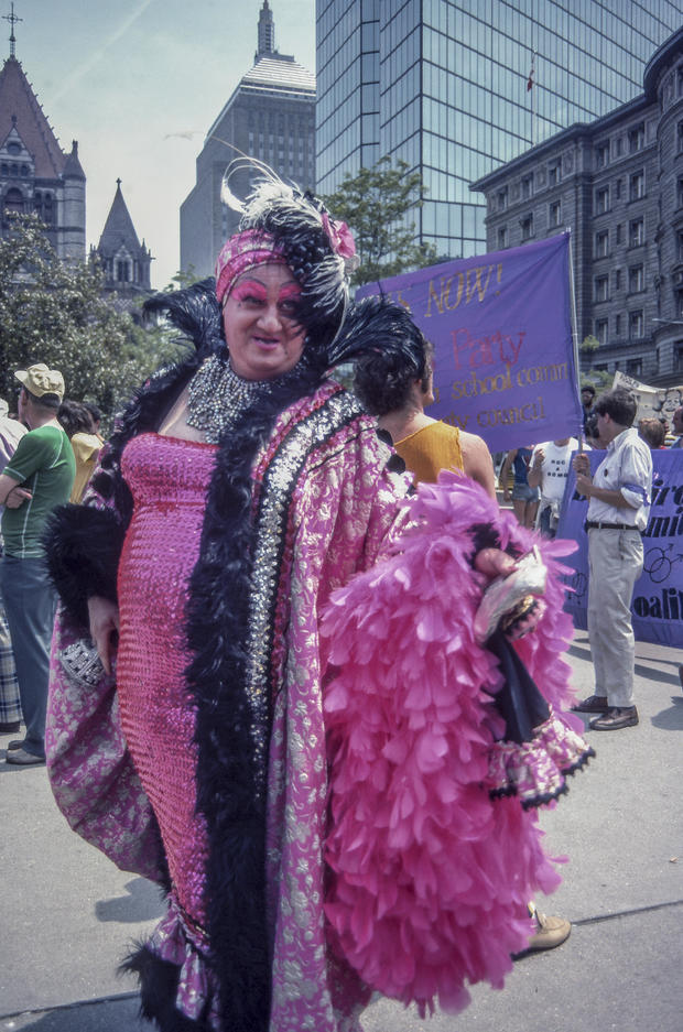 View Of A Female Impersonator At Gay Pride Parade 