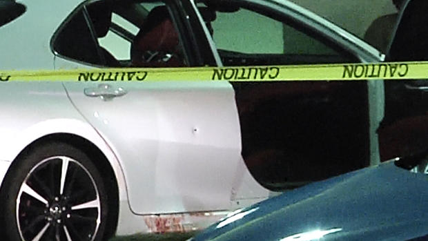 Kendall shooting car bullet hole blood 