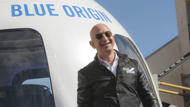 Amazon Chief Executive Officer Jeff Bezos Introduces The Blue Origin New Shepard System 