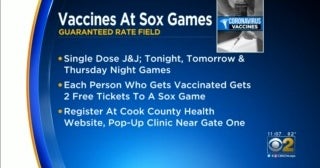 Get A COVID Shot, Get Free Tickets To A Sox Game - CBS Chicago