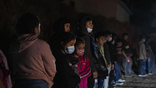 Migrants Crossing the Rio Grande River 