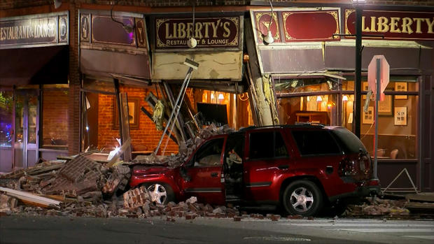 Car Hits Libertys Restaurant and Lounge Red Wing 