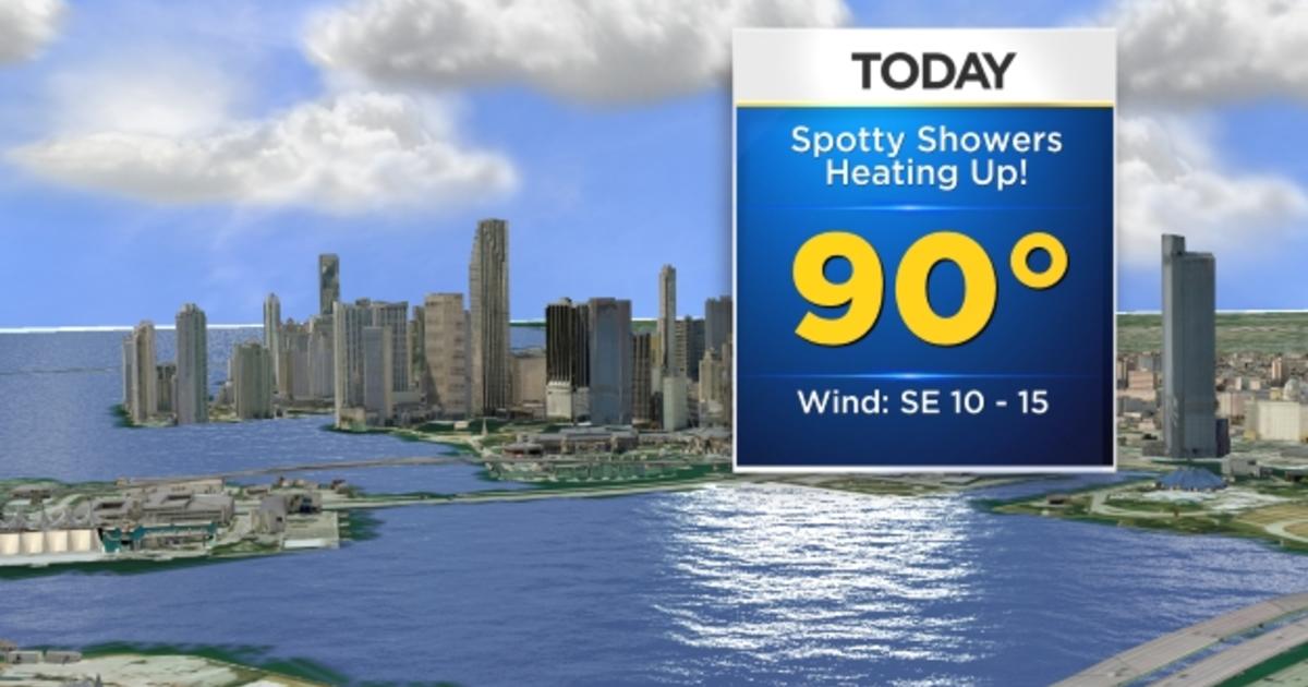 Miami Weather Sizzling Weekend, Afternoon Storms Possible CBS Miami